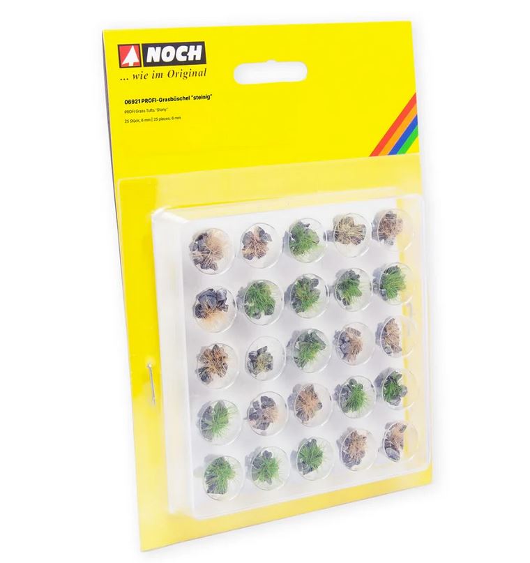 Noch 06921 PROFI-Grasbüschel “steinig” 25 Stück 6 mm NEU OVP