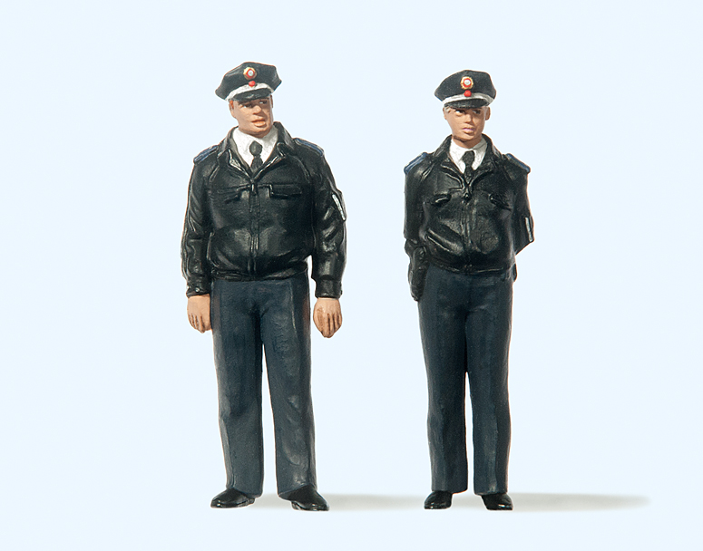 Preiser 63101 Polizisten stehend Blaue Uniform