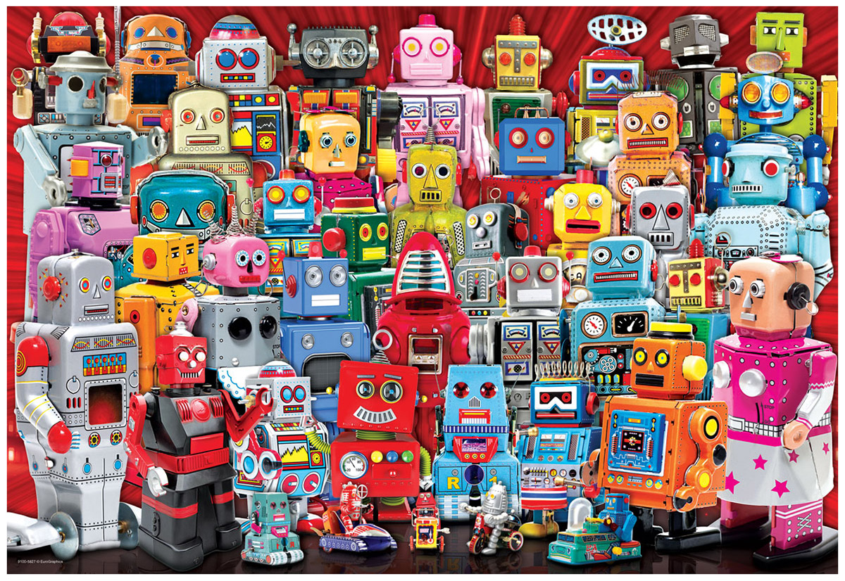 EUROGRAPHICS 9100-5827 Robots Lunch Box 100 Teile Puzzle