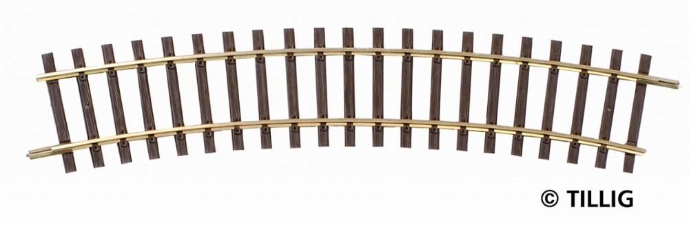 Tillig 82119 Gebogenes Gleis R380/22,5° - Spur H0 - Neu