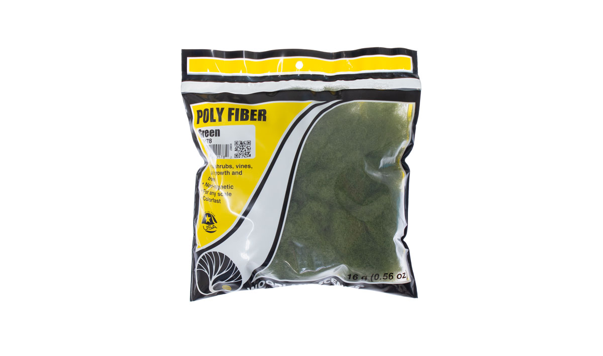 Woodland Scenics FP178 Poly Fiber Synthetische Fasern grün Neu OVP