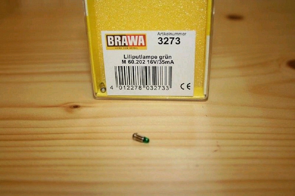 Brawa 3273 Liliputlampe M60.202 16V/30mA grün