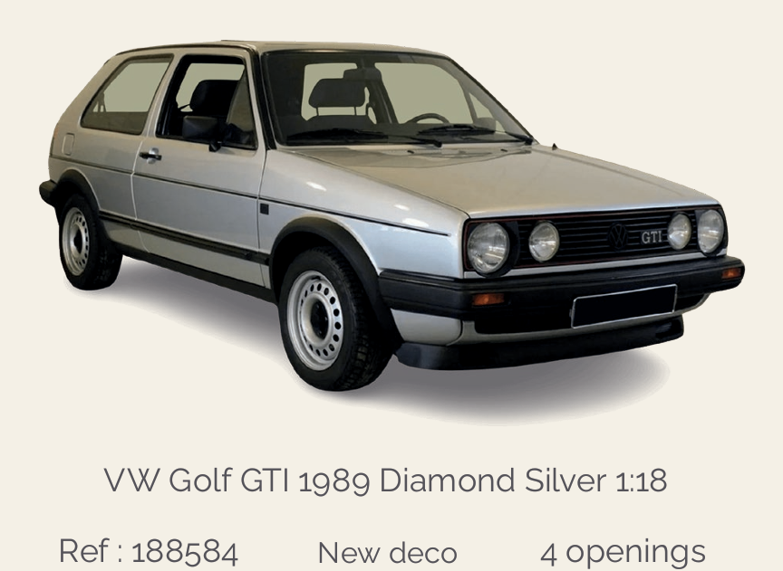 Norev 188584 VW Golf GTI 1989 Diamond Silver 1:18