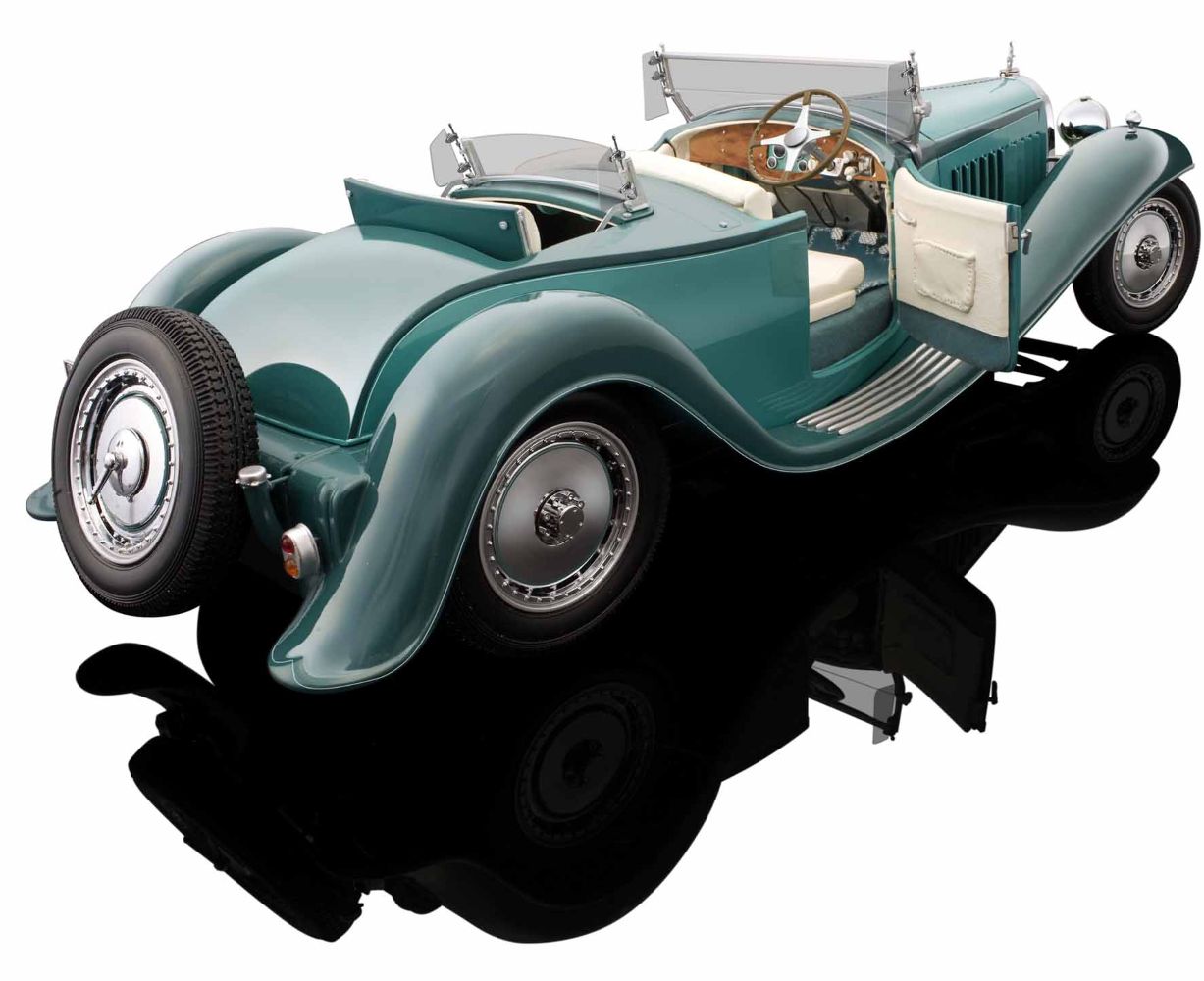 Bauer 1990TZ68 Bugatti Royale Roadster Esders 1932 türkis 1:18 Neu