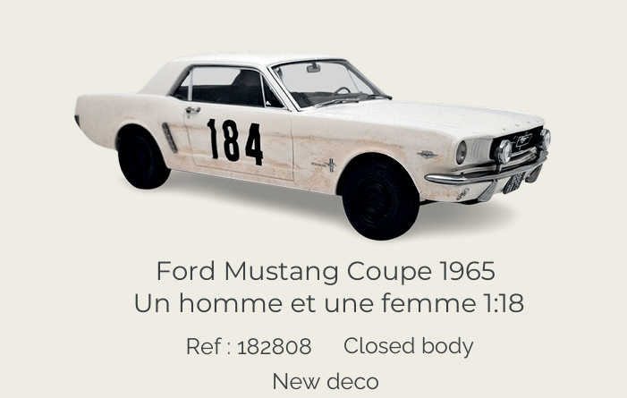 Norev 182808 Ford Mustang Coupé 1965 Un Homme et Une Femme 1:18