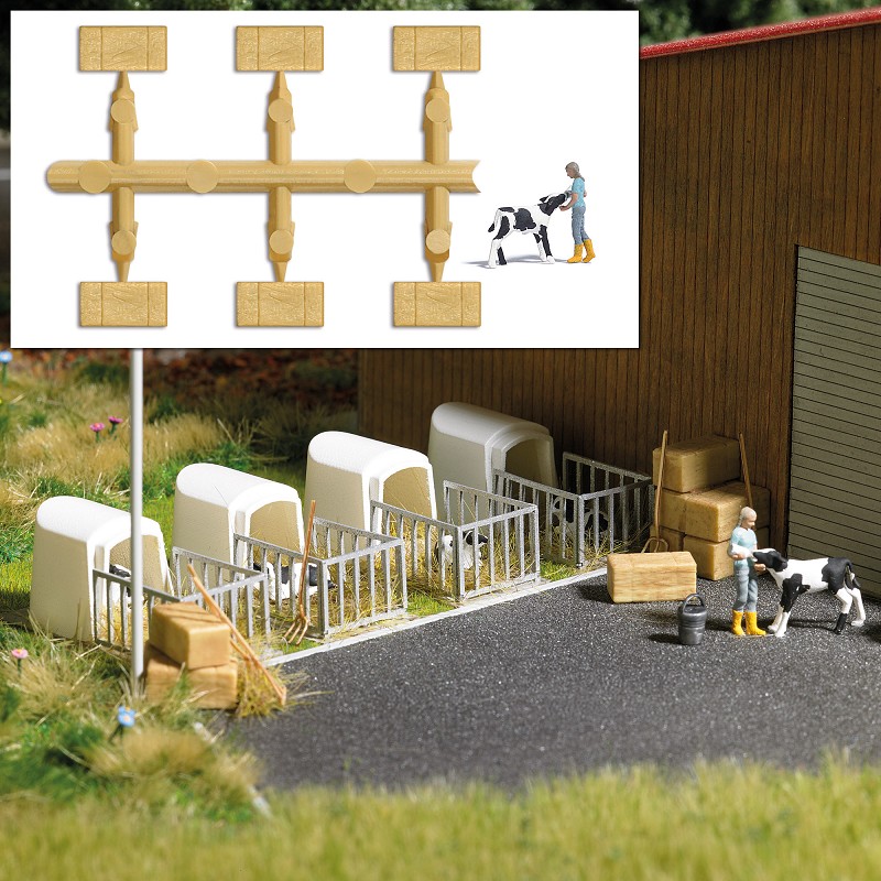 Busch 8866 Action-Set: Kälberfütterung - Spur TT - Neu - OVP