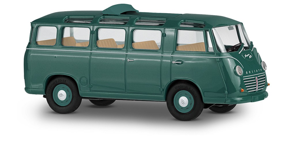Busch 94173 3K: Goliath Luxusbus/Dach offen, Grün - 1:87 - Neu