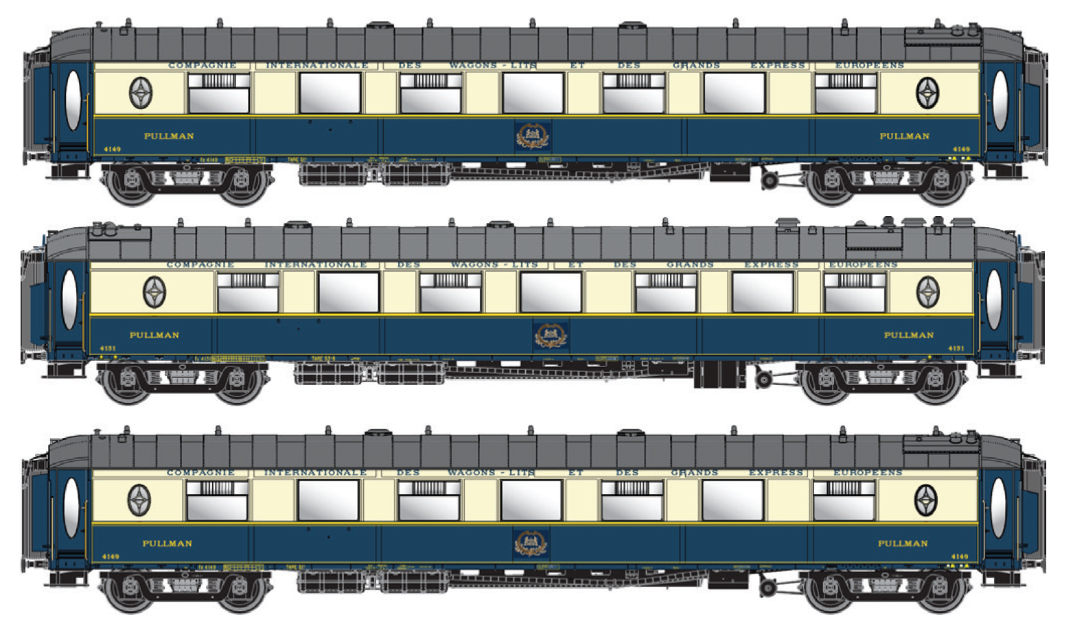 LS Models 79179 3er Set Pullman-Wagen CIWL, Ep.IIIc Spur N