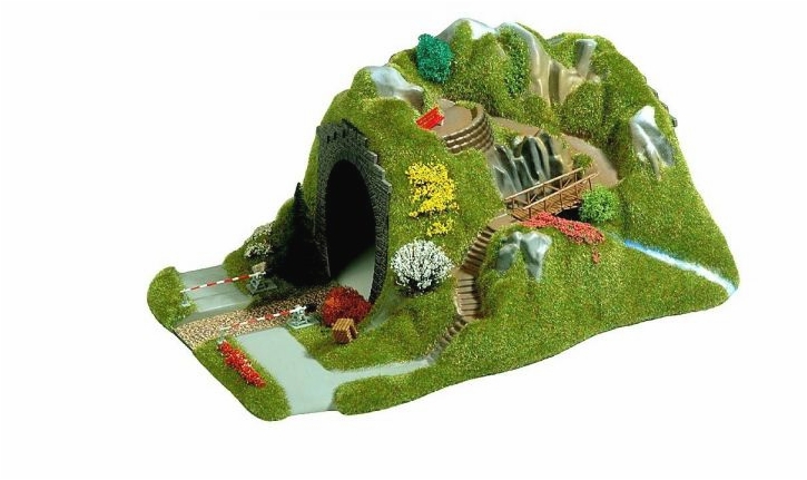 Busch 3018 Tunnel/Bahnübergang H0