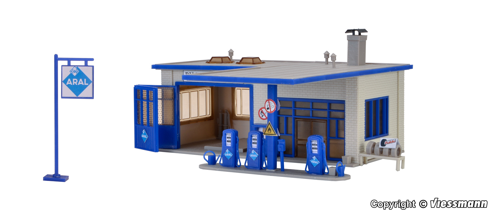 Vollmer 45156 ARAL-Tankstelle 1:87 Spur H0 Bausatz Neu OVP