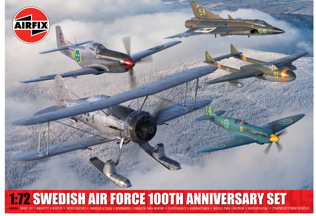 Airfix A40004 Swedish Air Force 100th Anniversary Set 1:72 Bausatz