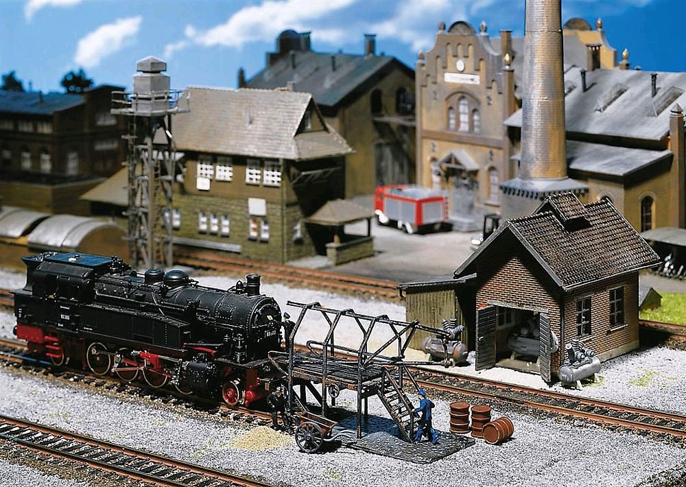 Faller 120139 Kompressorhaus, Rohrblasgerüst, Schürhakengestell 1:87 Spur