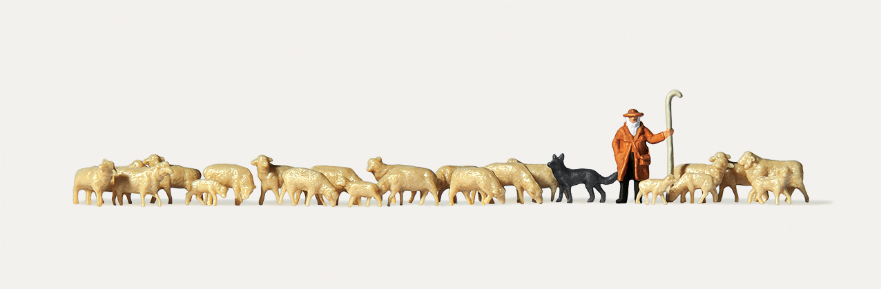 Merten 0272583 Schäfer mit Schafherde und Hund - Spur N - Neu - OVP