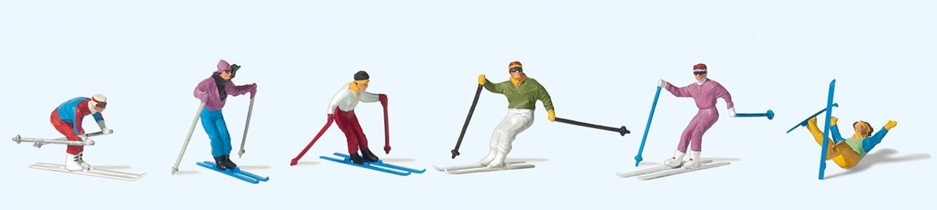 Preiser 10313 Abfahrtsläufer 1:87 Spur H0 Neu OVP Figuren
