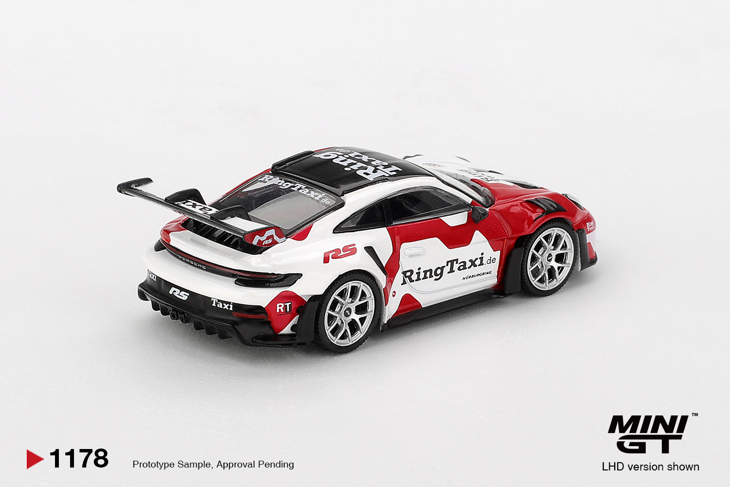 Mini GT MGT01178-L 1:64 PORSCHE 911 (992) GT3 RS WEISSACH RING TAXI 2025