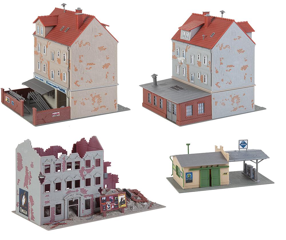 Faller 191772 Gebäude-Set 50er Jahre - 1:87 Spur H0 - Bausatz - Neu