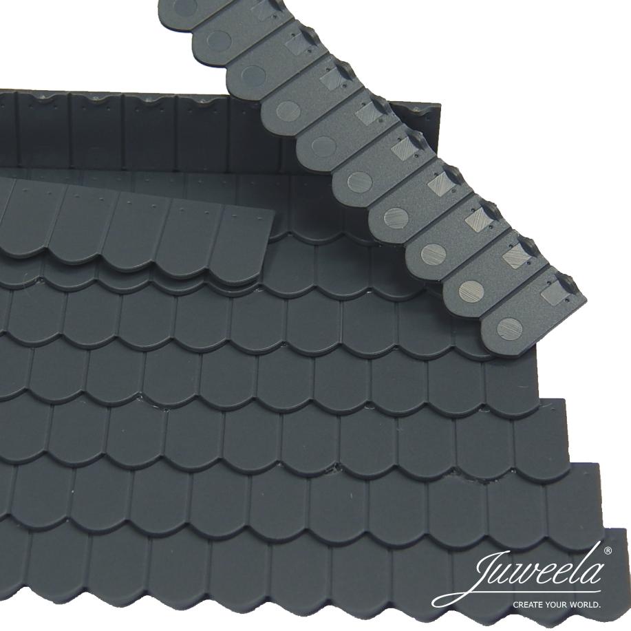 Juweela 23269 Biberschwanz Rundschnitt anthrazit, 9x12 (Miniatur)