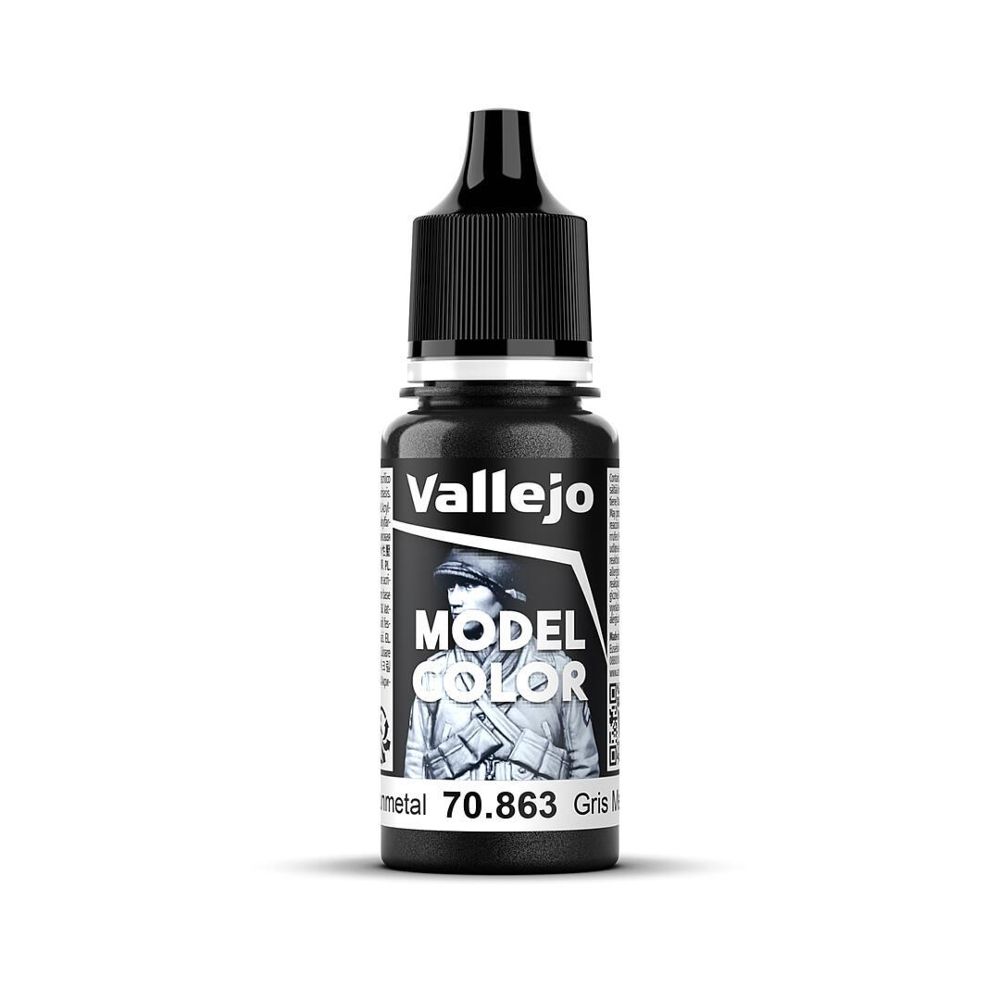 Vallejo 70863 Metallgrau, Metallic, 18 ml Model Color NEU