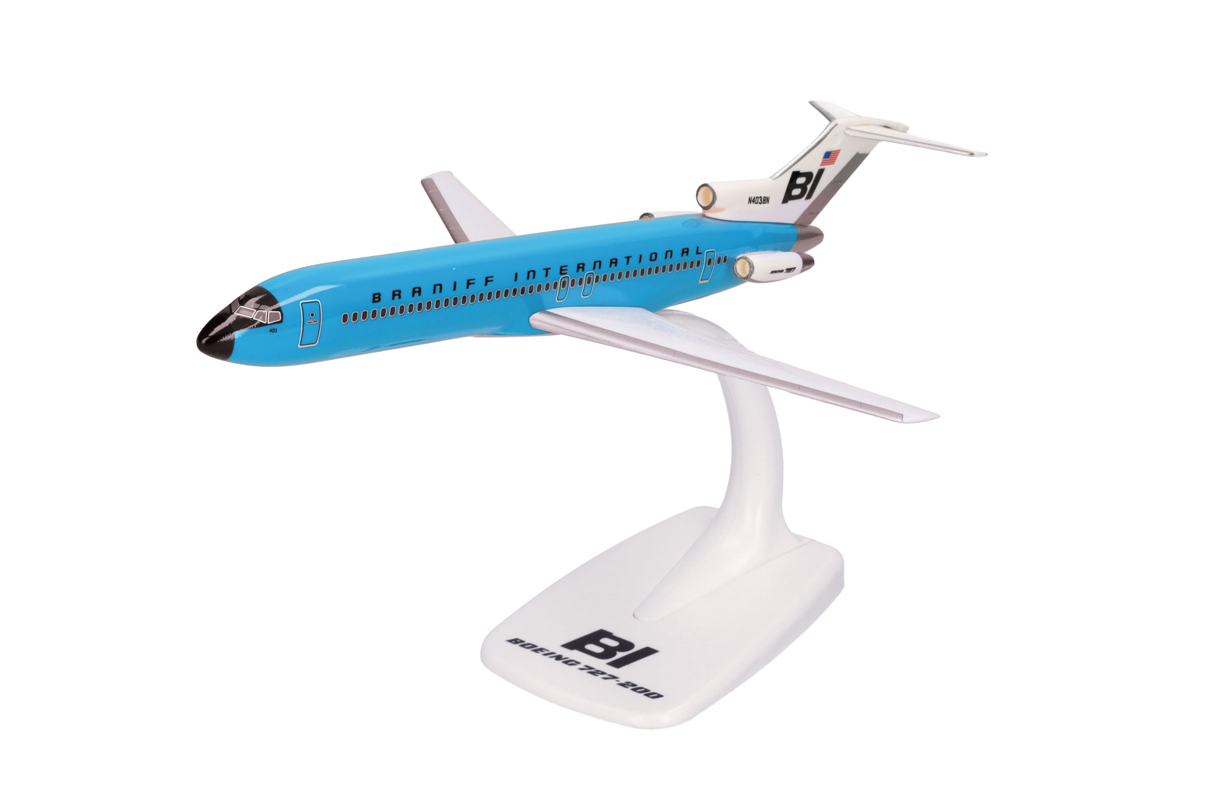 Herpa 613996 B727-200 Braniff new dark blue