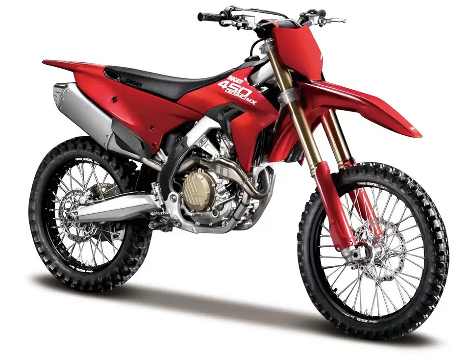 Maisto 20-25909 Ducati Desmo450 MX, rot, 2026, 1:12