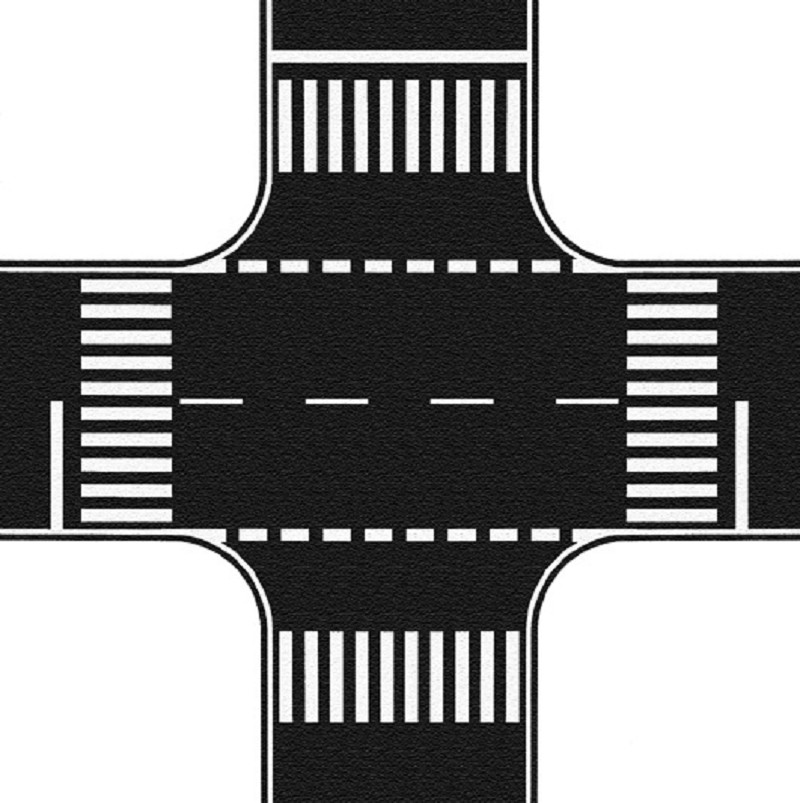 Noch 60712 Kreuzung Asphalt