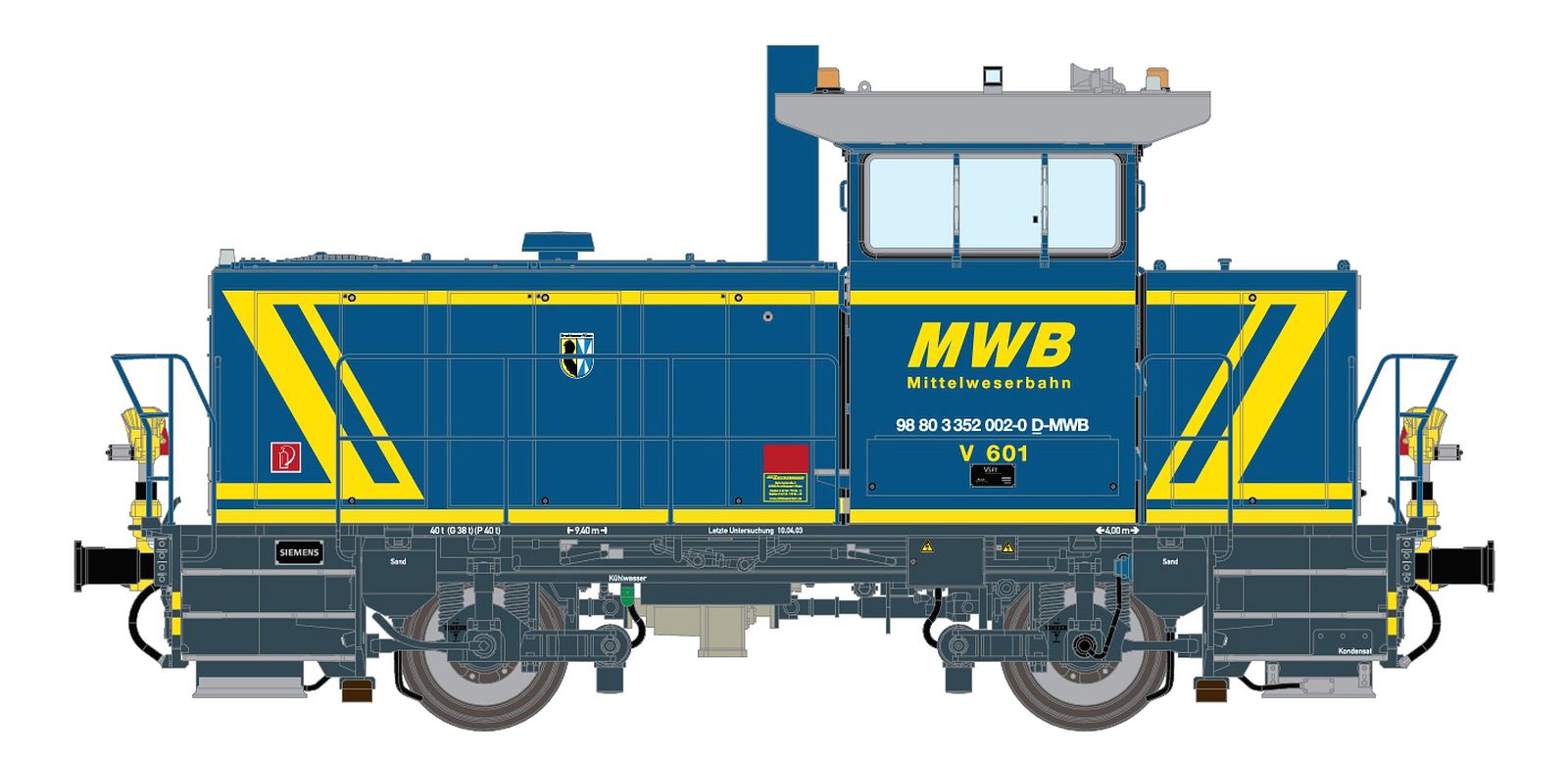 Lemke 8758053 Diesellok MaK G322B (V601) MWB, Ep.VI, AC Sound