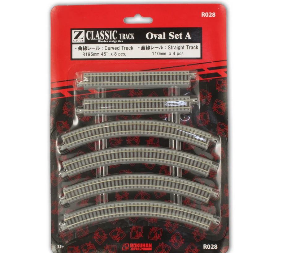 Rokuhan R028 Einfaches Gleis-Oval A 1:220 Spur Z Neu OVP