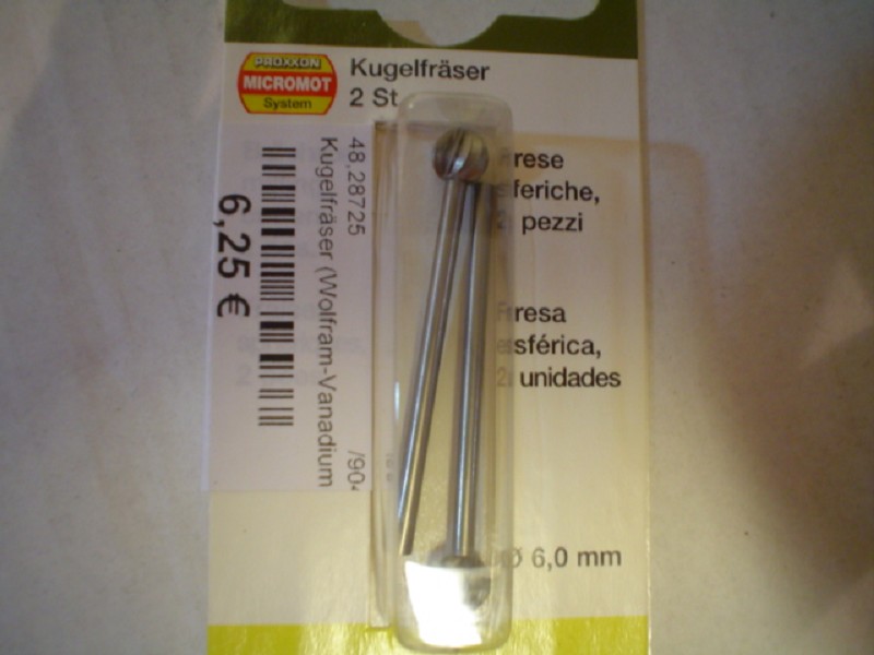 Proxxon 28725 Kugelfräser Wolfram Vanadium Stahl