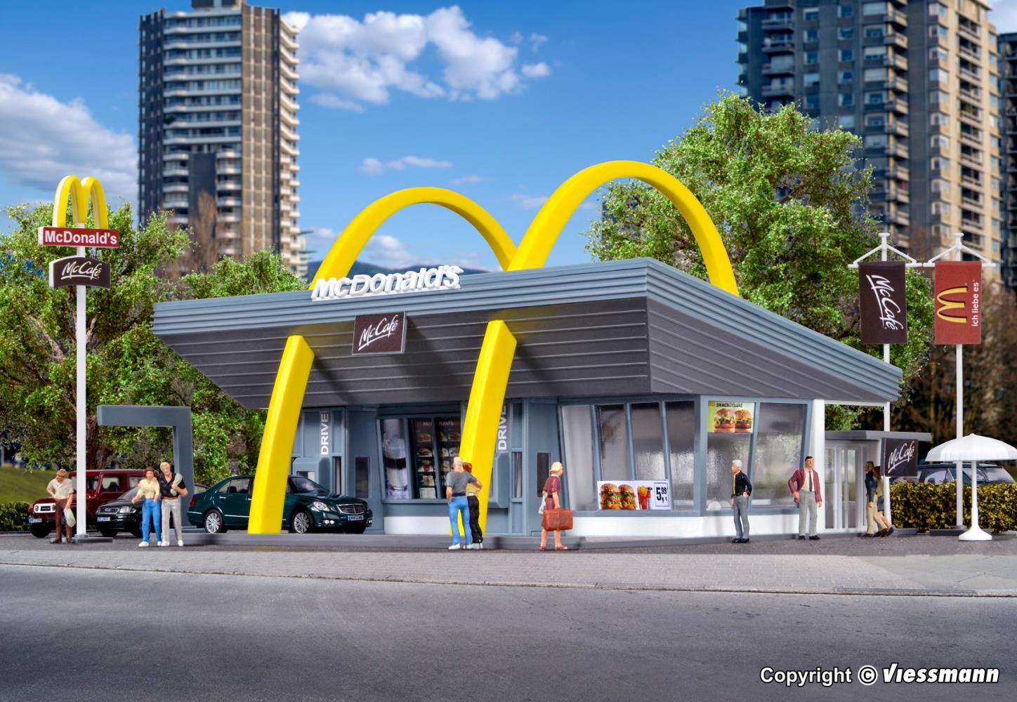 Vollmer 43634 McDonald´s Schnellrestaurant mit McDrive 1:87 Spur H0
