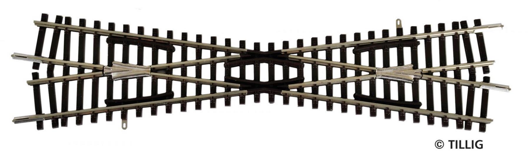 Tillig 83161 Kreuzung K1 15°, Länge 166 mm - Spur TT - Neu