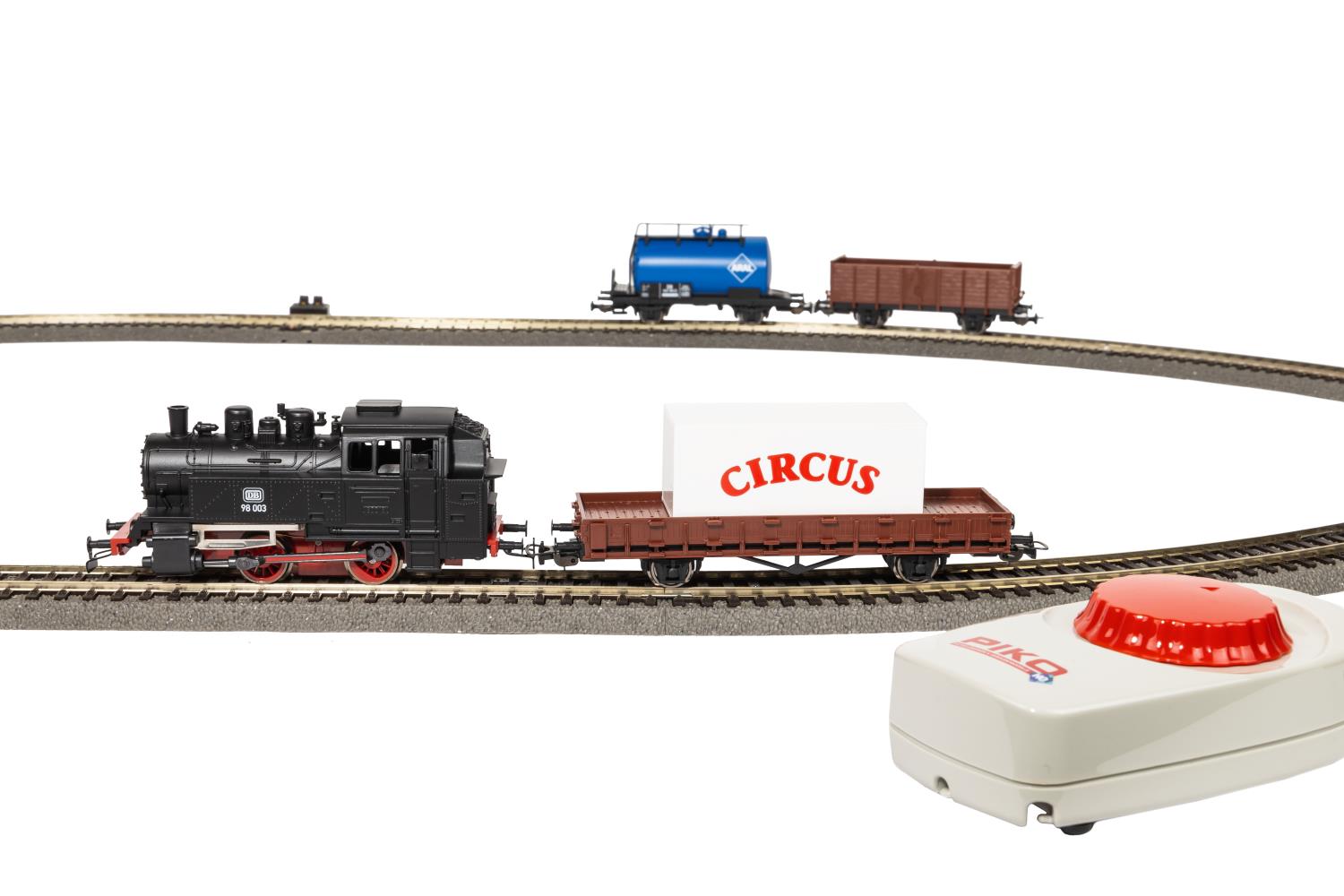 Piko 57113 Start-Set mit Bettung Güterzug 1:87 Spur H0 DC NEU