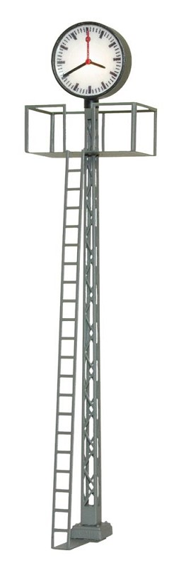Viessmann 5081 H0 Beleuchtete Bahnhofsuhr auf Gittermast,LED weiß, Höhe: 7