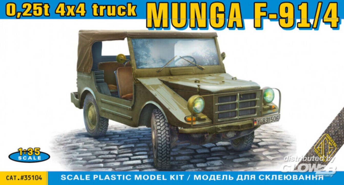 ACE 35104 MUNGA F91/4 0.25t 4x4 truck 1:35 Bausatz Neu OVP