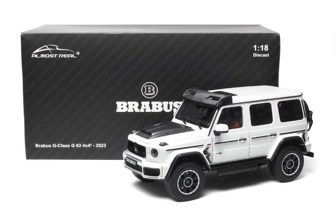 Almost Real 860542 BRABUS G-CLASS G 63 4×4 2023 DIAMOND WHITE 1:18
