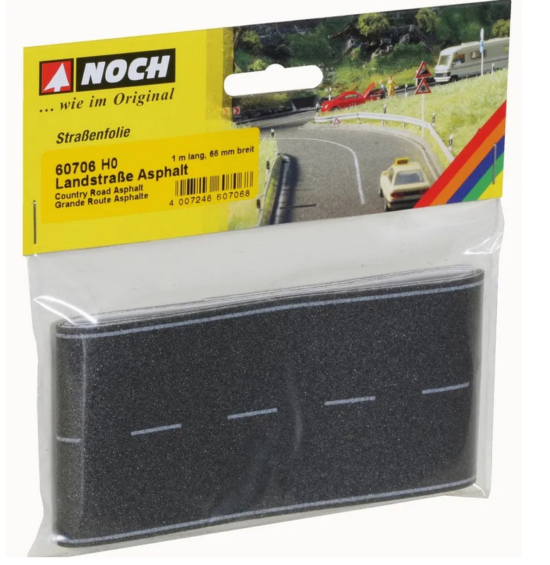 Noch 60706 Landstraße Asphalt 100 x 6,6 cm 1:87 Spur H0 NEU OVP