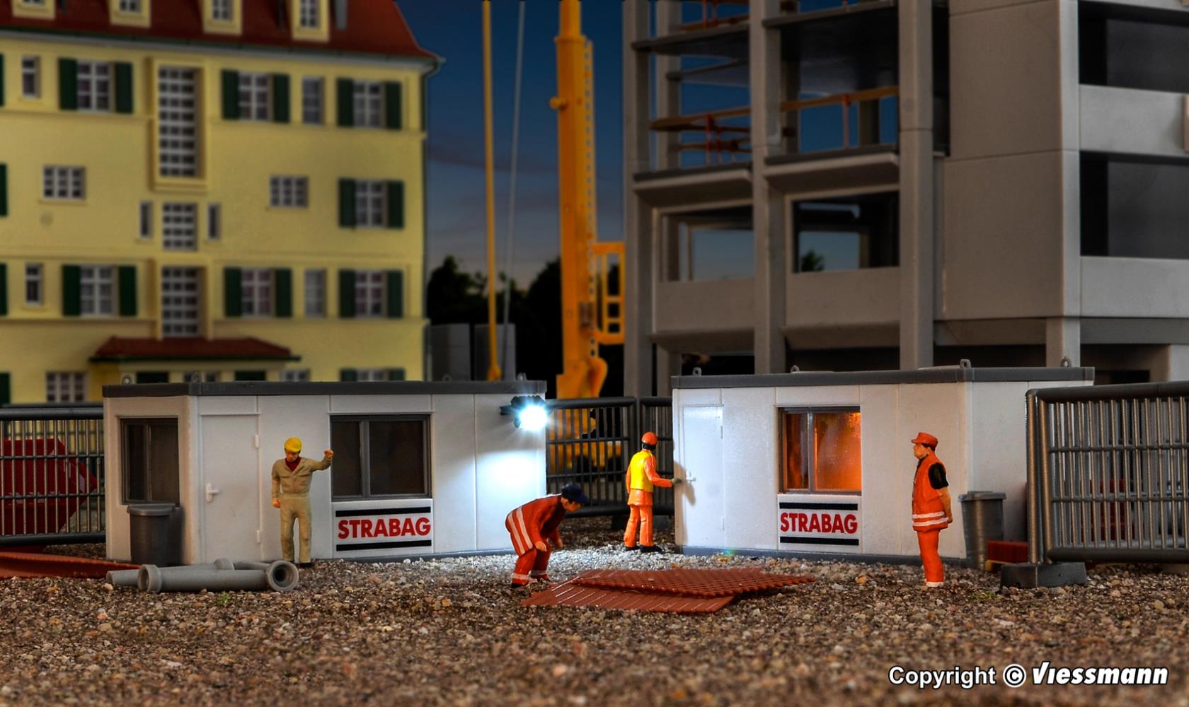 Kibri 38626 Gebäude-Container STRABAG 1:87 Spur H0 Bausatz