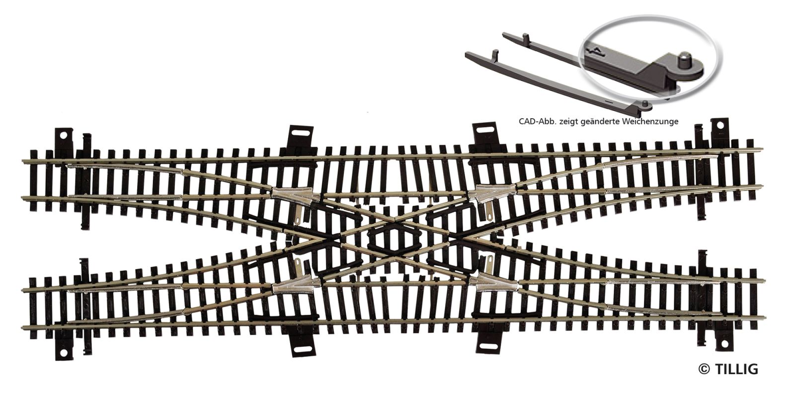 Tillig 83212 Doppelte Gleisverbindung 1:120 Spur TT Neu OVP