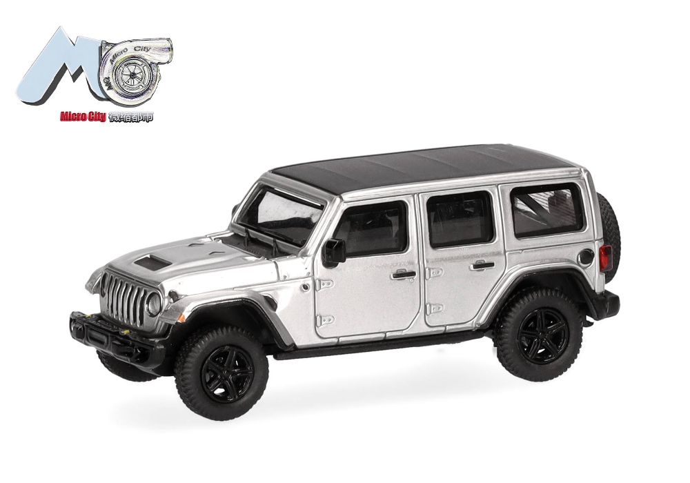 Herpa 87MC000027 MicroCity: Jeep Wrangler silber (ab 2017) 1:87 Spur H0