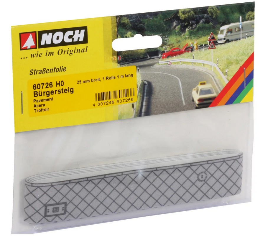 Noch 60726 Bürgersteig 100 x 2,5 cm 1:87 Spur H0 NEU OVP