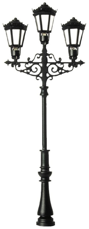 Viessmann 6398 H0 Gaslaterne dreiflammig, LEDs warmweiß