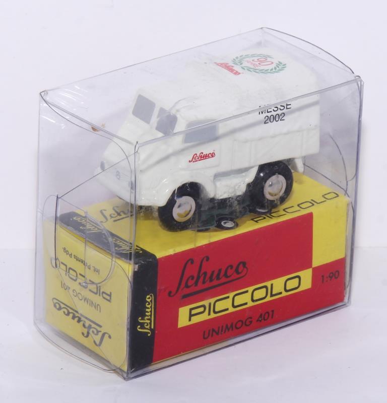 Schuco Piccolo Unimog 401 Messe 2002, 1:90, weiß, OVP