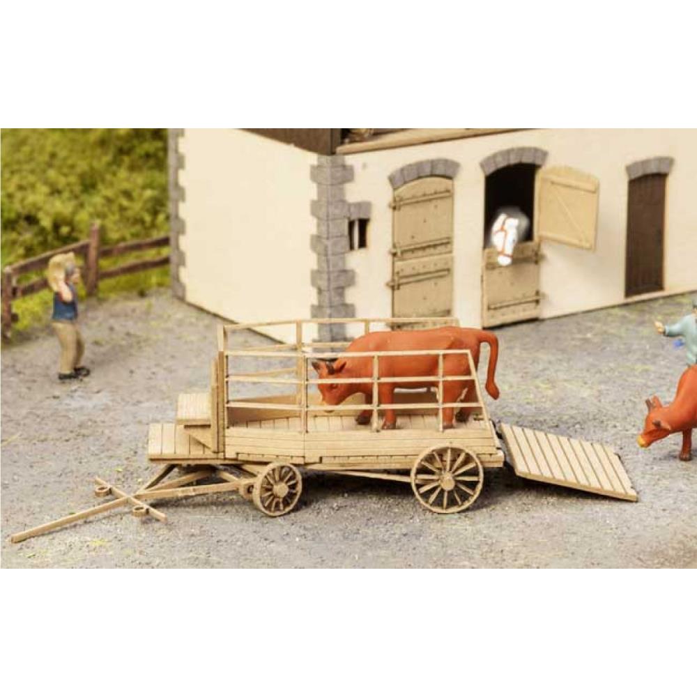 Noch 14245 Viehtransportwagen Spur H0 Bausatz (ohne Figuren)