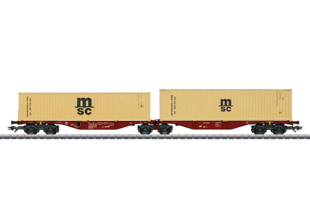 Märklin 47816 Doppel-Containertragwagen Sggrss 80 Touax Spur H0