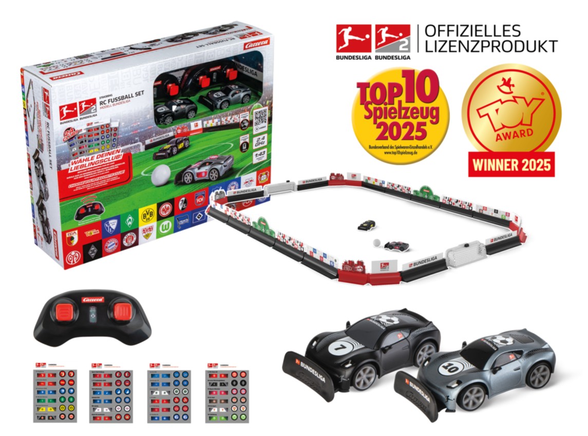 Carrera 370430041 2,4GHz RC Fußball Set Modell Bundesliga NEU OVP