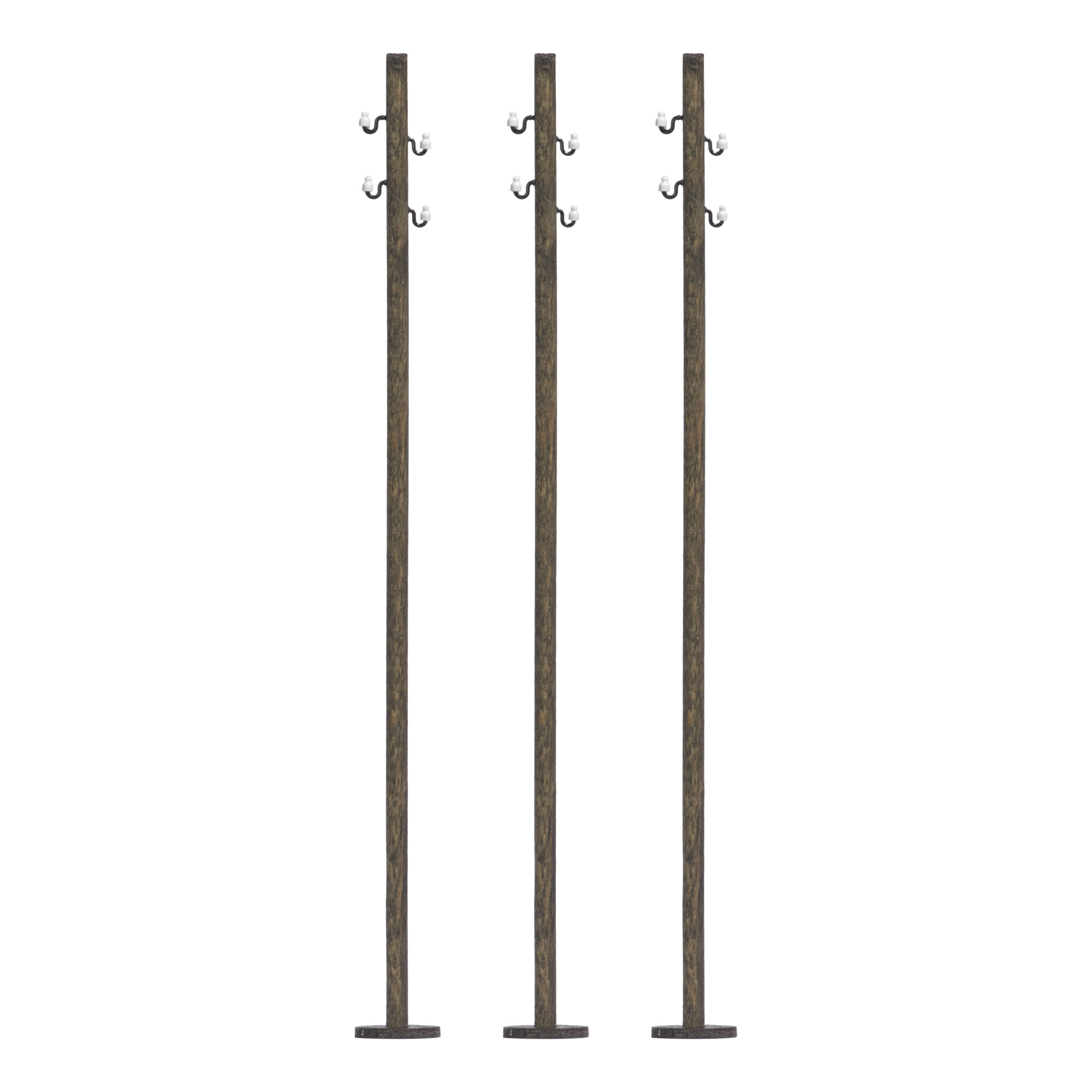 Busch 8954 Freileitung 3 Holzmasten TT