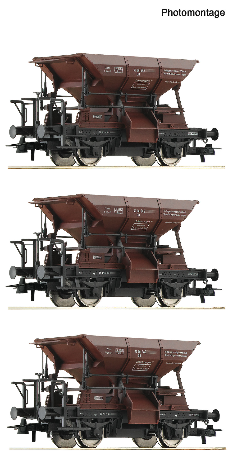 Roco 6600269 3-tlg. Set: Talbot-Schotterwagen
