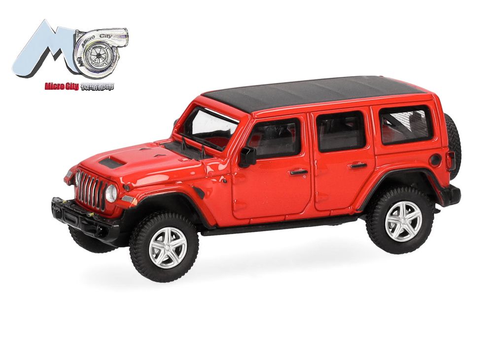 Herpa 87MC000011 MicroCity: Jeep Wrangler, rot (ab 2017) 1:87 Spur H0