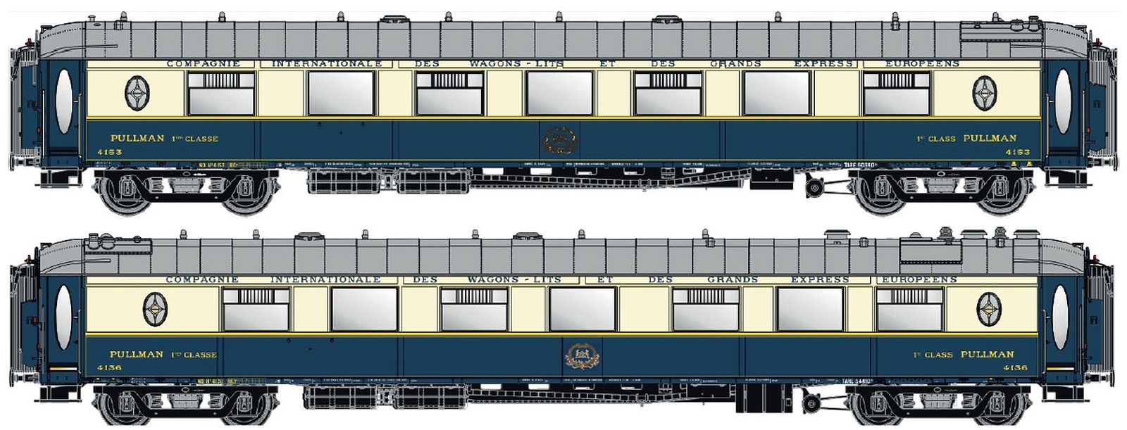 LS Models 49180 2er Set Pullman Salonwagen WP+WPc CIWL Spur H0
