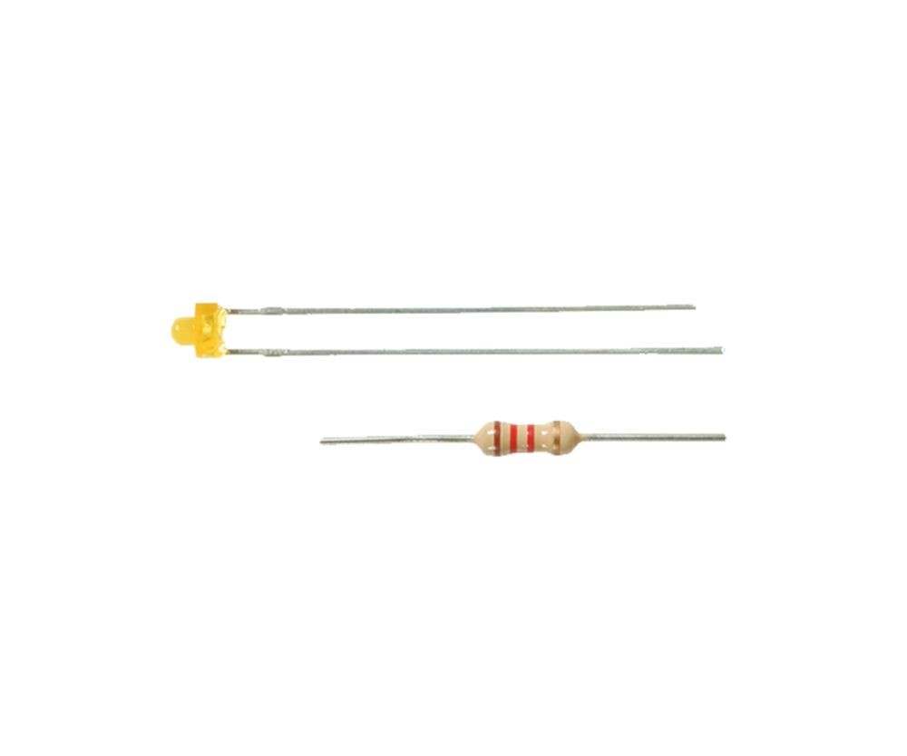 Viessmann 3555 LED gelb Ø 1,8 mm, inkl. Vorwiderstände, 3 Stück - H0 1:87
