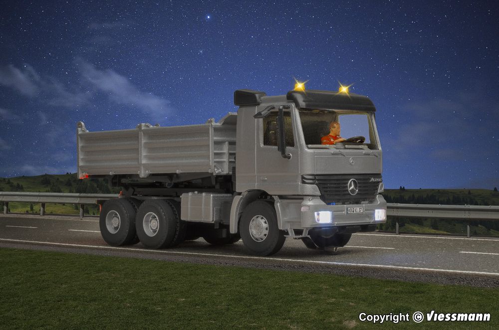 Viessmann 8037 MB ACTROS 3-achs Muldenkipper silber 1:87 Spur H0
